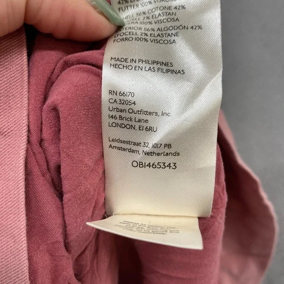 Anthropologie Dress Womens 6 Open Back Utility Pink Mini Tie Back Cap Sleeve - Picture 10 of 16